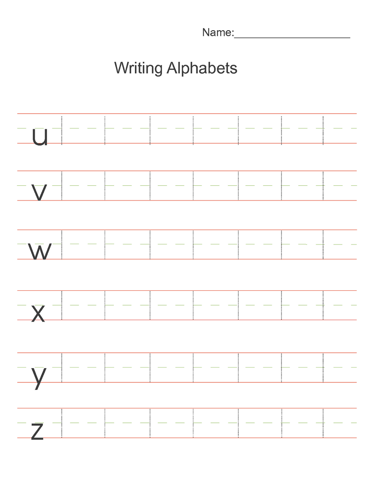 practice lower case alphabet worksheets