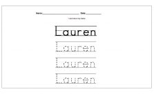 Easy Traceable Name Sheets for Kids | Learning Printable Easy Traceable ...