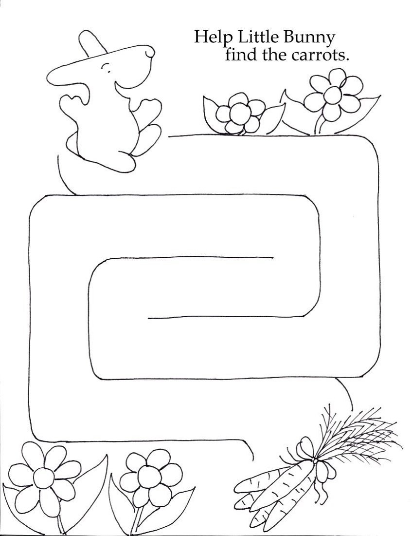 bunny simple mazes for kids