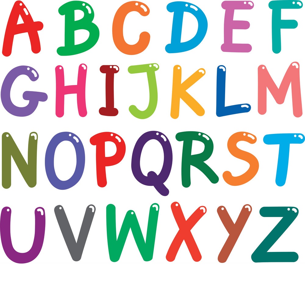 colorful capital letters alphabet