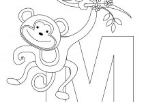 easy coloring pages of monkeys