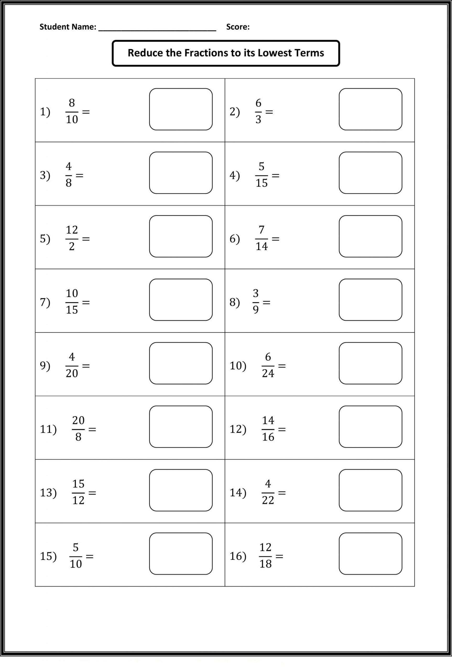 fraction free ks2 worksheets