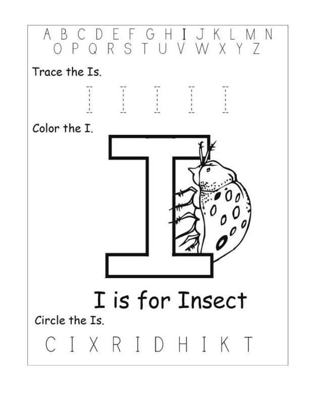 Letter I Worksheets Printable | Learning Printable Letter I Worksheets ...
