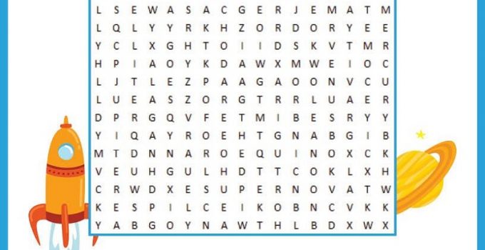 fun outer space word search