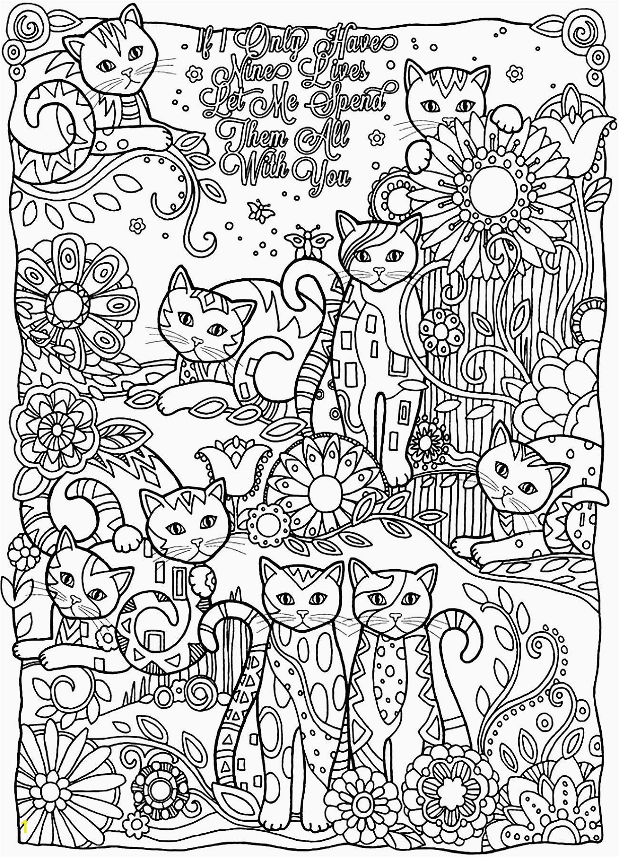 Cats Interactive Coloring Pages For Adults