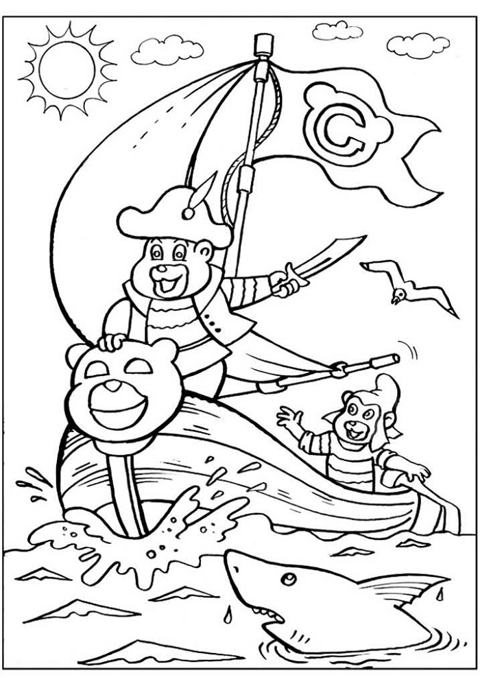 Printable Gummy Bear Coloring Page