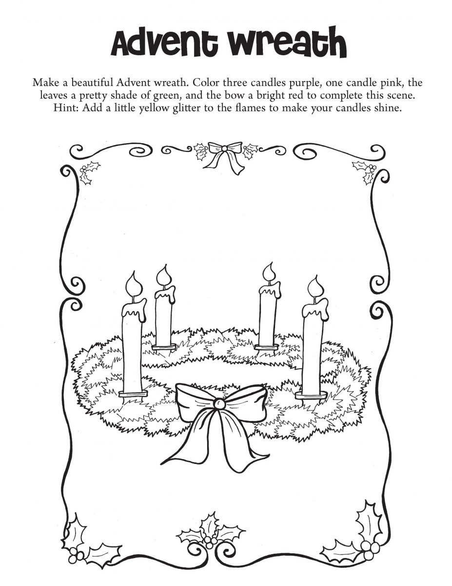 Christmas Advent Wreath Coloring Pages | #site_titleChristmas Advent ...