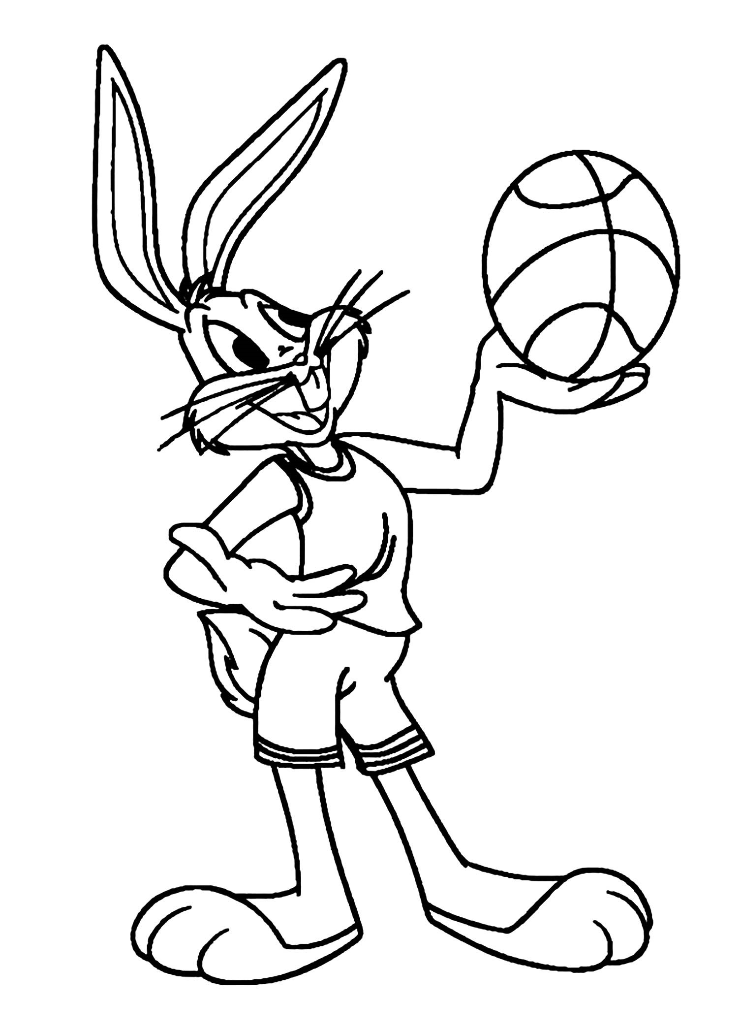 Basketball Coloring Sheets Rabbits