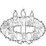Candle Advent Wreath Coloring Page