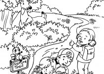 Hiking Free Printable Summer Coloring Pages