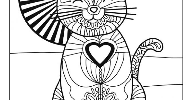 Calming Coloring Pages Cats