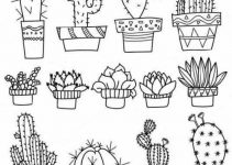 Potted Succulent Coloring Page
