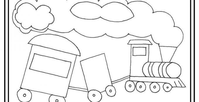 Train Coloring Sheet for Preschool