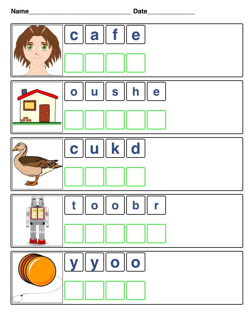 beginner word games worksheets
