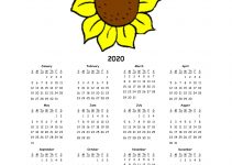 flower dltk kids calendar 2020
