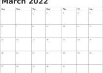 free blank printable calendar 2022