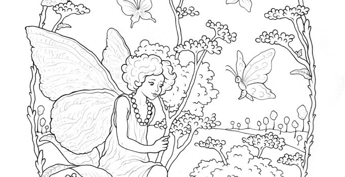 Fairy Anime Coloring Pages For Adults