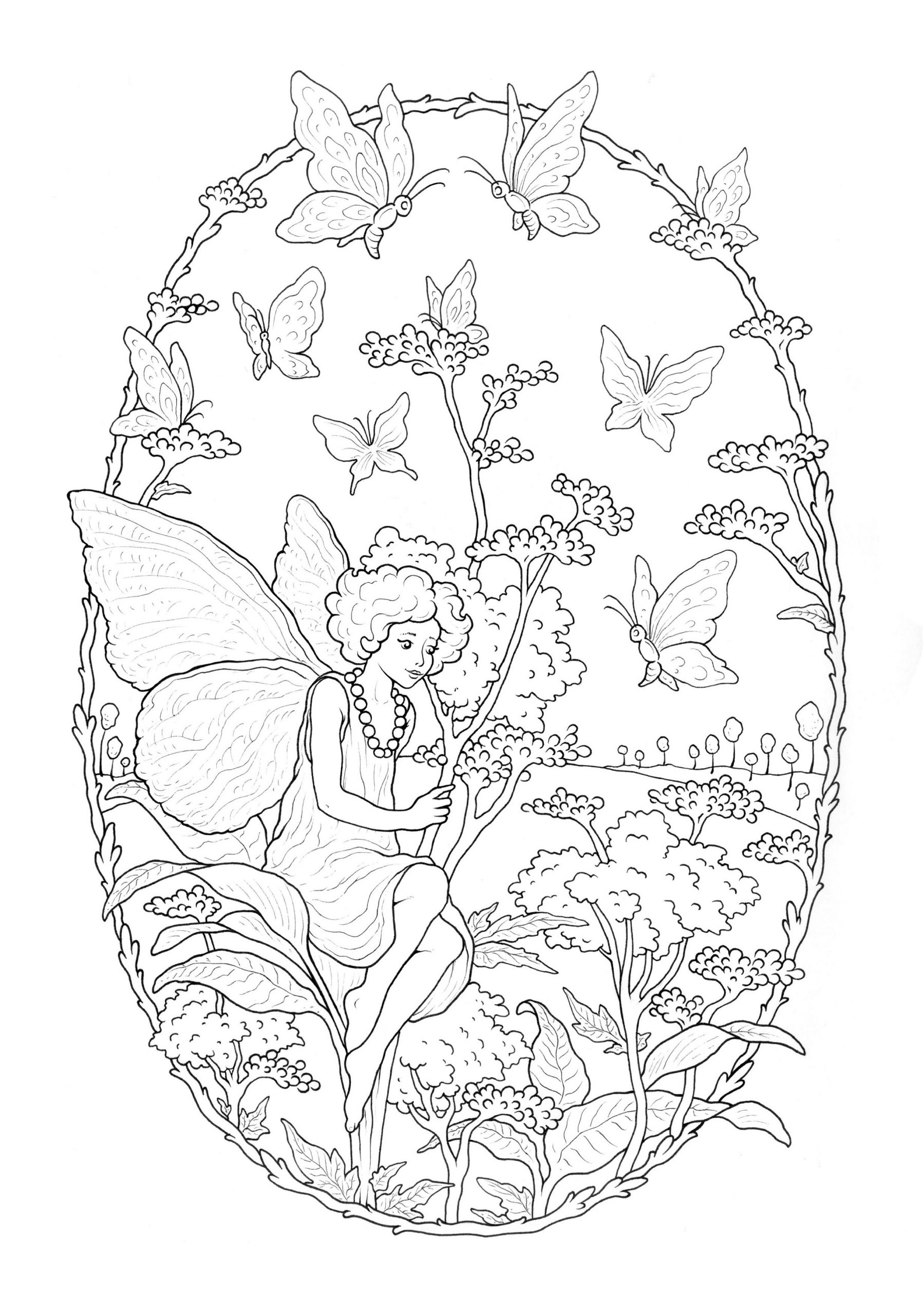 Fairy Anime Coloring Pages For Adults